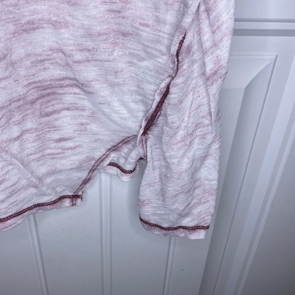 We The Free Purple Short Sleeve Marbled Cut Out Top - Picture 4 of 5